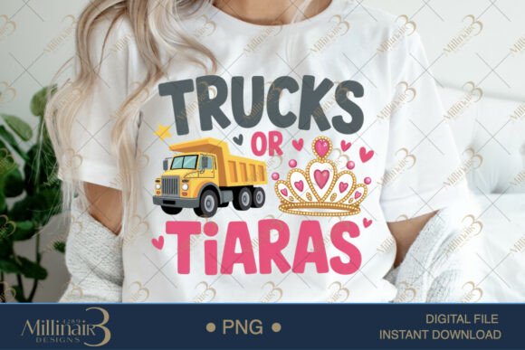 Download Trucks or Tiaras Gender Reveal PNG - Gender reveal Collection