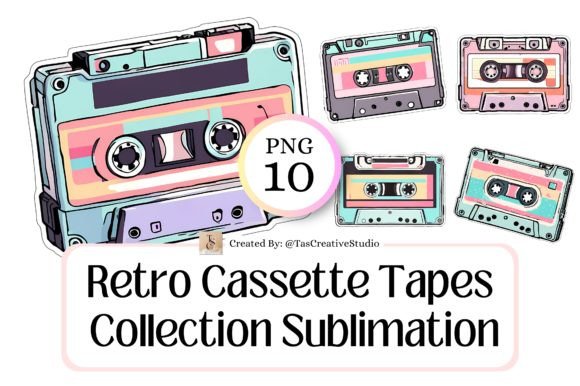 Download Retro Cassette Tapes Digital Stickers - Cassette Collection