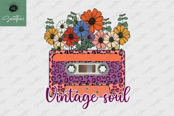 Download Vintage Soul Flower Retro Cassette PNG - Cassette Collection