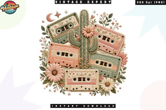Download Pastel Cassette Tape and Cactus PNG - Cassette Collection