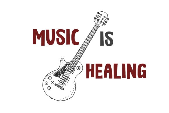 Download Typography Retro Music is Healing - Typography Collection