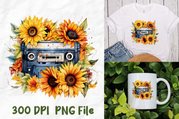 Download Retro Old School Cassette Sunflower - Cassette Collection