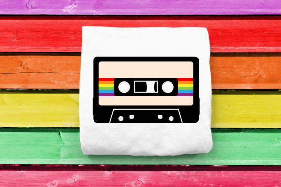 Download 80s Rainbow Cassette Tape SVG - Cassette Collection
