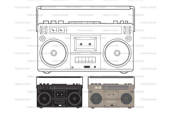Download Cassette Tape Recorder. Radio Boombox. - Cassette Collection