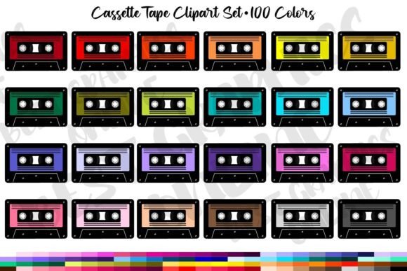 Download Cassette Tape Clipart, Retro Record Tape - Cassette Collection