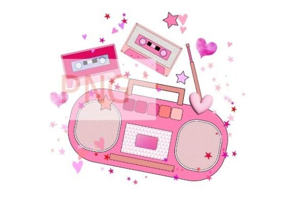 Download Retro Radio Cassette Png Pink Vintage - Cassette Collection