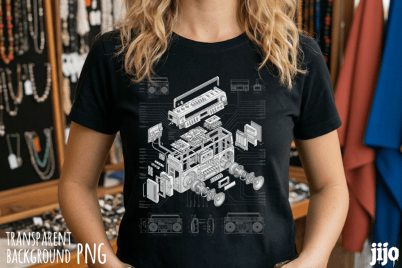 Download Boombox Retro Exploded Cassette PNG - Cassette Collection