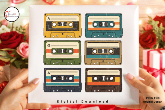Download Vintage Cassette 80s 90s Music Lover PNG - Cassette Collection