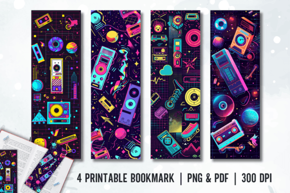 Download 1980s Inspired Retro Digital Bookmak - Red Collection