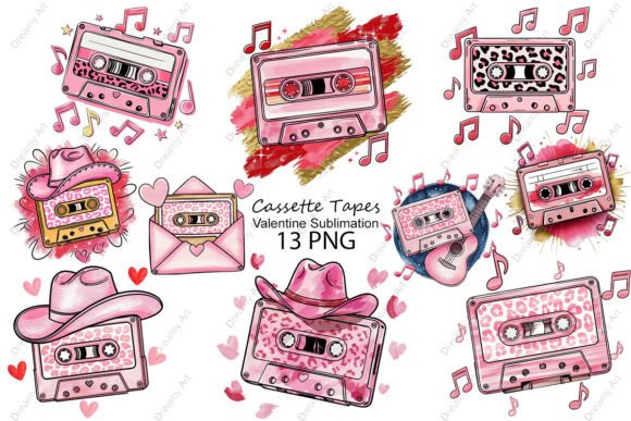 Download Valentine Cassette Tapes PNG Sublimation - Cassette Collection