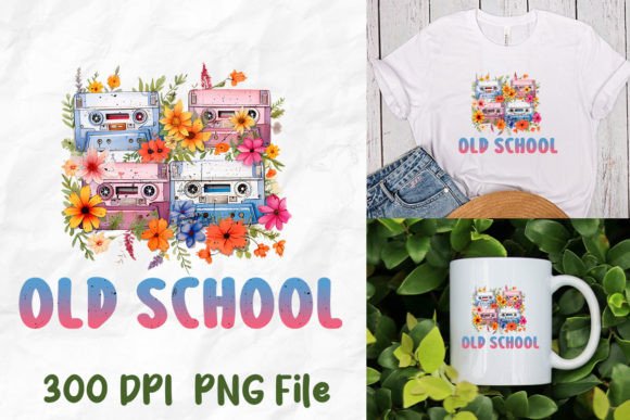 Download Old School Retro Cassette Wild Flower - Cassette Collection
